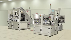 Tube makin, filling and sealing line Kombifill